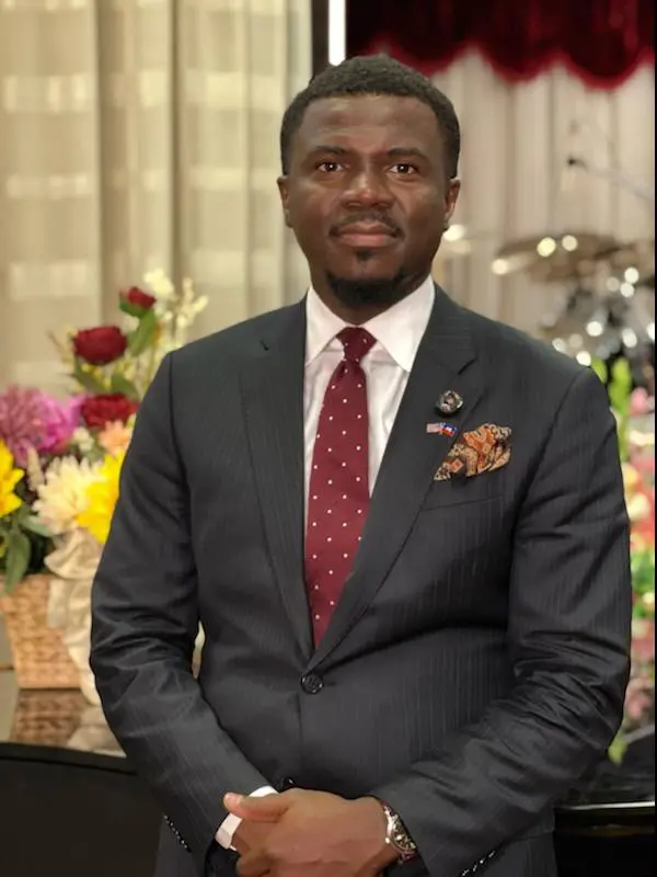 Businessman standing in formal attire